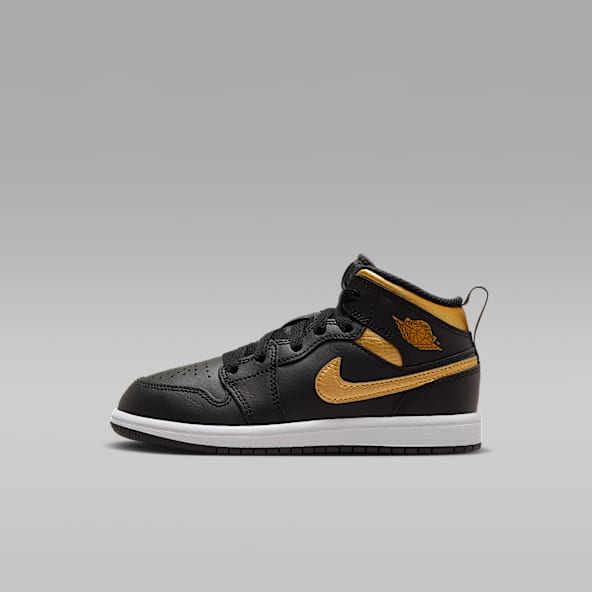 Black and yellow jordans boys clearance